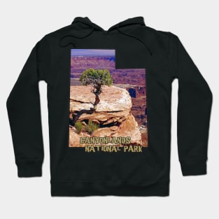 Utah State Outline - Canyonlands National Park Hoodie